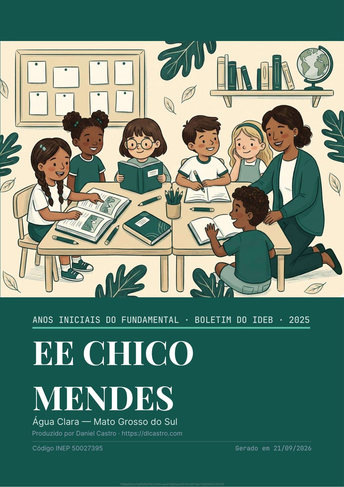Cover: boletim of EE Chico Mendes, Água Clara — MS