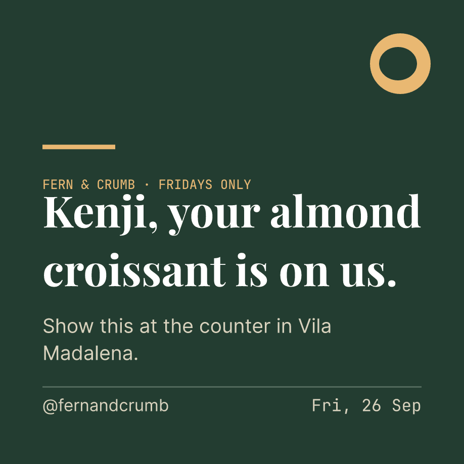 Kenji, your almond croissant is on us.