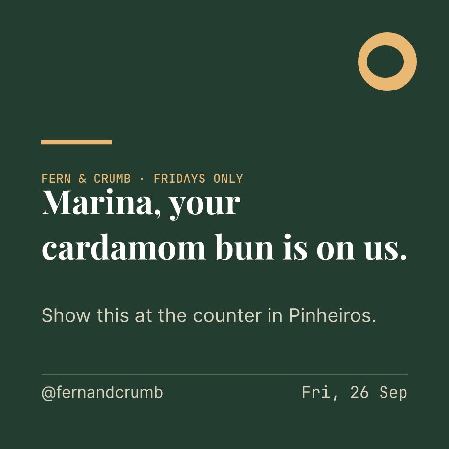 Marina, your cardamom bun is on us.